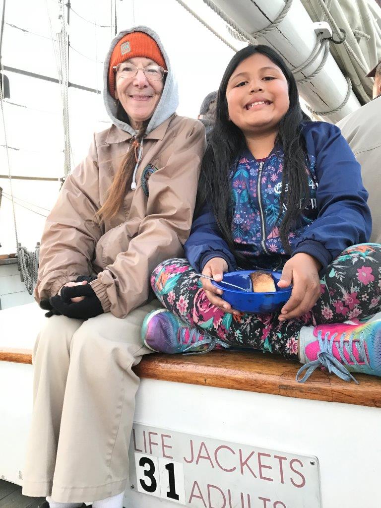 Aboard Californian  Norrie Robbins & Maya Vicaldo